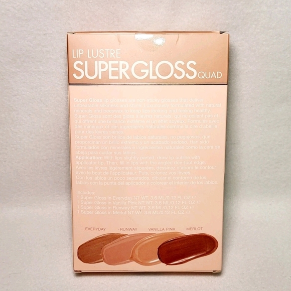 Bellapierre Cosmetics Lip Luster SUPERGLOSS Quad Easy Glide Non-Sticky 4-pack - Picture 3 of 5